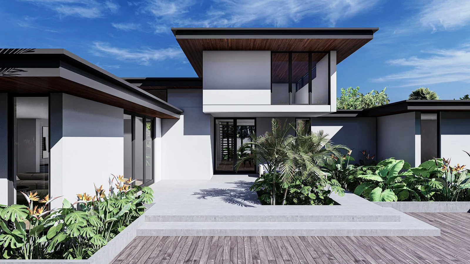 Front entry terrace