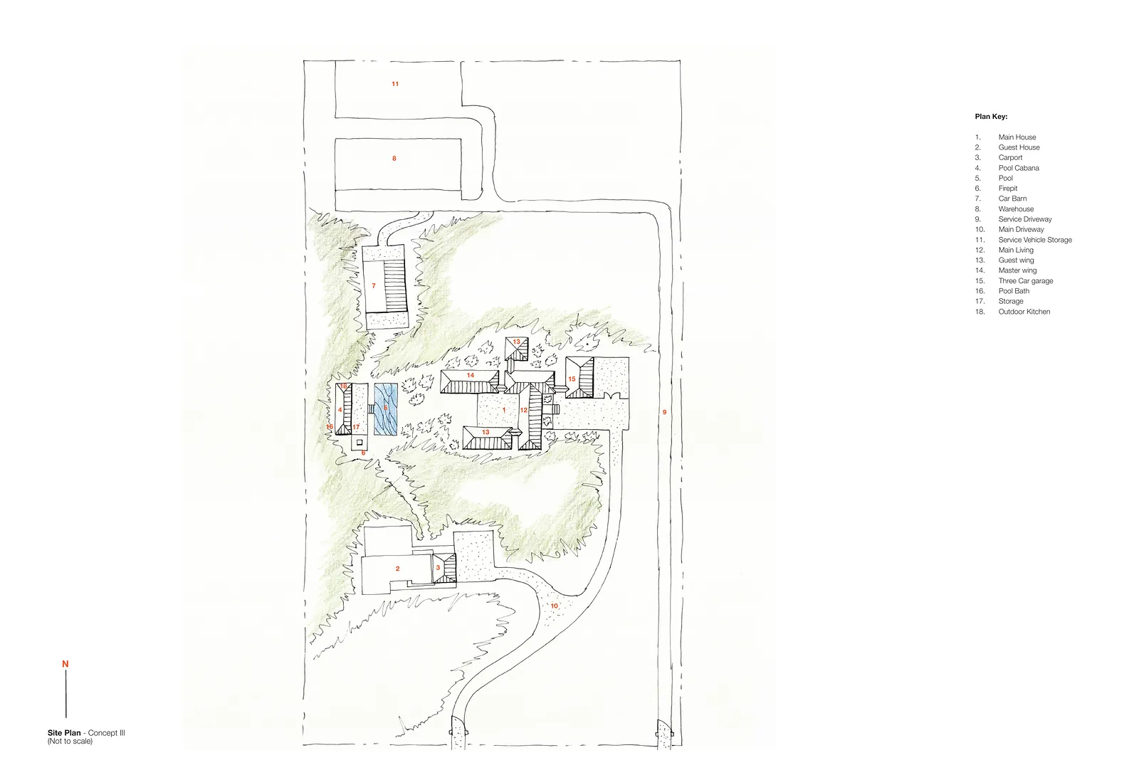 Site plan, concept III